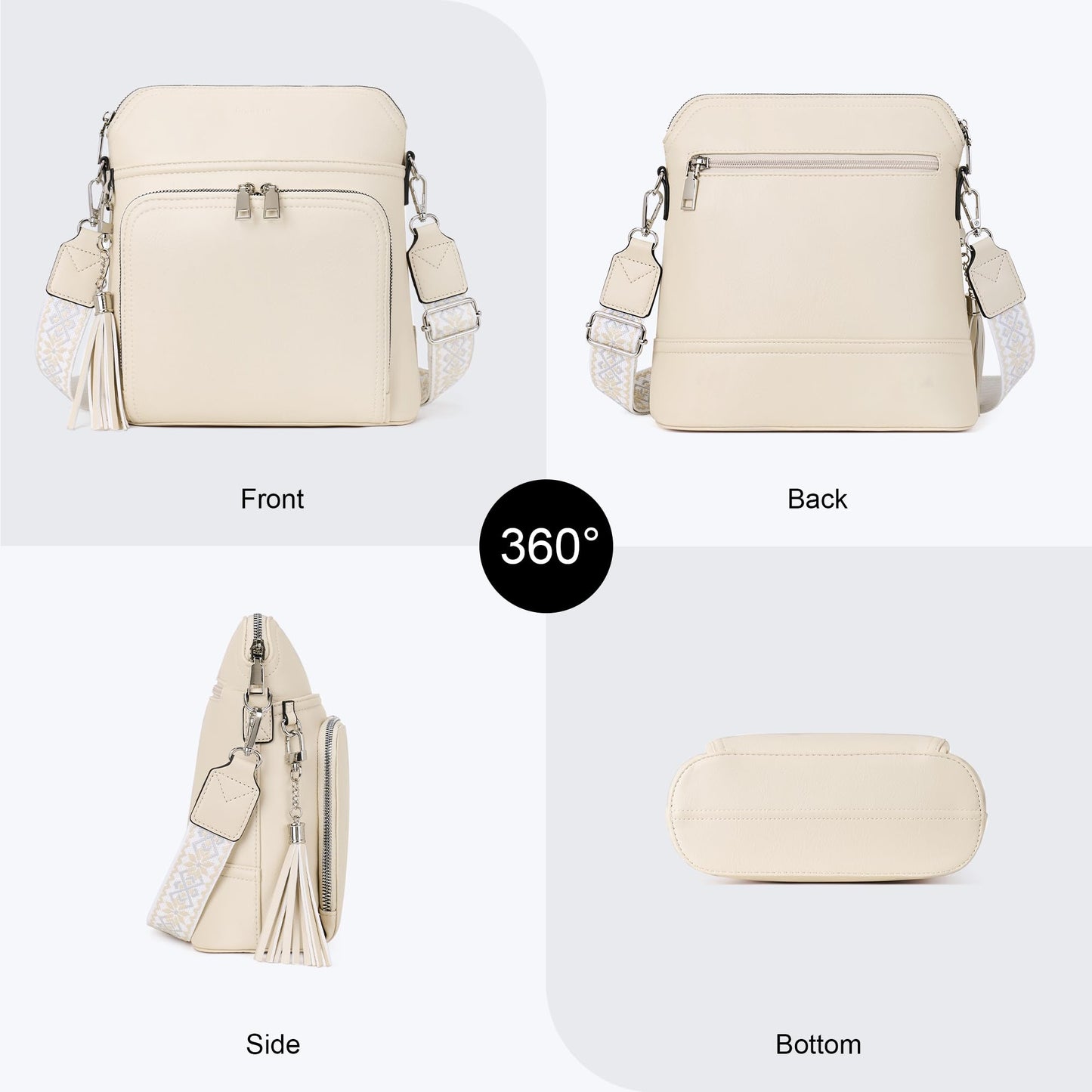 Tassel Charm Crossbody Bag for Women