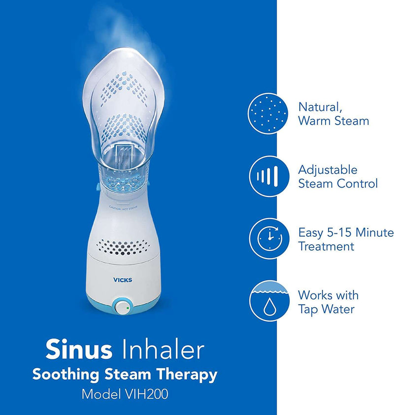 Vicks Personal Sinus Steam Inhaler with Soft Face Mask – Face Humidifier with Targeted Steam Relief Aids with Sinus Problems, Congestion and Cough - Premium Health from Visit the Vicks Store - Just $59.98! Shop now at Handbags Specialist Headquarter