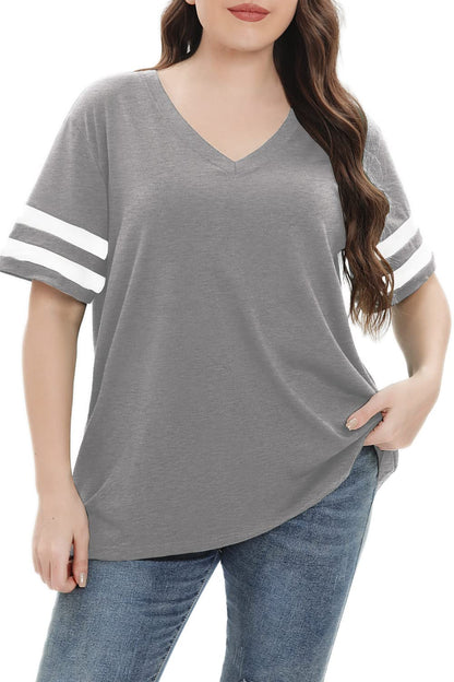 Summer V-Neck Plus Tunic Tee for Women 1X-5X