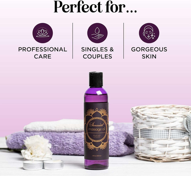 Lavender Aromatherapy Massage Oil for Couples - Vegan, Relaxing, and Smooth Gliding Formula (8 Fl Oz) - Premium Oil from Visit the Maple Holistics Store - Just $23.99! Shop now at Handbags Specialist Headquarter