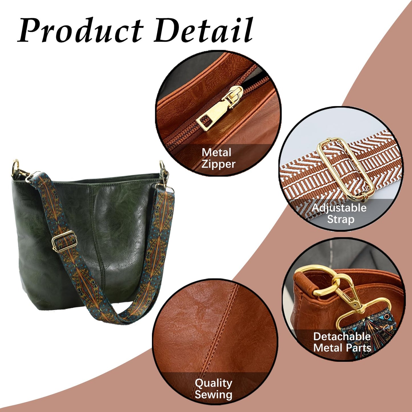 ChicHobo Vegan Leather Crossbody Bag with Strap