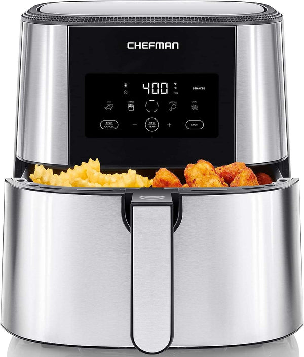 CHEFMAN Multifunctional Digital Air Fryer+ Rotisserie, Dehydrator, Convection Oven, 17 Touch Screen Presets Fry, Roast, Dehydrate, Bake, XL 10L Family Size, Auto Shutoff, Large Easy-View Window, Black - Premium Appliances from Visit the Chefman Store - Just $106.99! Shop now at Handbags Specialist Headquarter