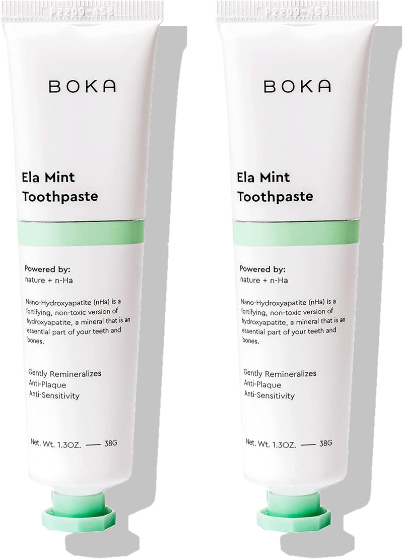 Boka Fluoride Free Toothpaste - Nano Hydroxyapatite, Remineralizing, Sensitive Teeth, Whitening - Dentist Recommended for Adult & Kids Oral Care - Ela Mint Flavor, 4 Fl Oz 1 Pk - US Manufactured - Premium Health Care from Visit the Boka Store - Just $14.99! Shop now at Handbags Specialist Headquarter