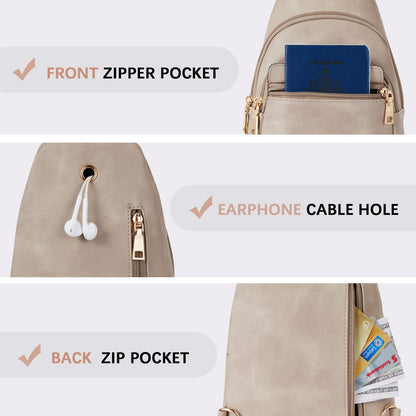 BOSTANTEN Chic Leather Crossbody Sling Bag