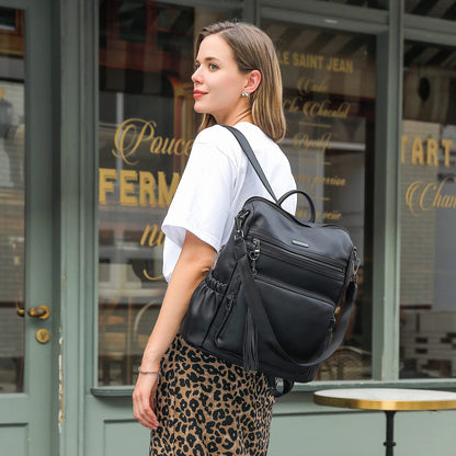 CLUCI Luxe Convertible Leather Backpack Purse