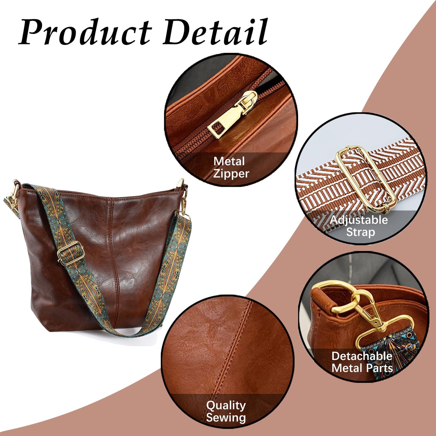 ChicHobo Vegan Leather Crossbody Bag with Strap