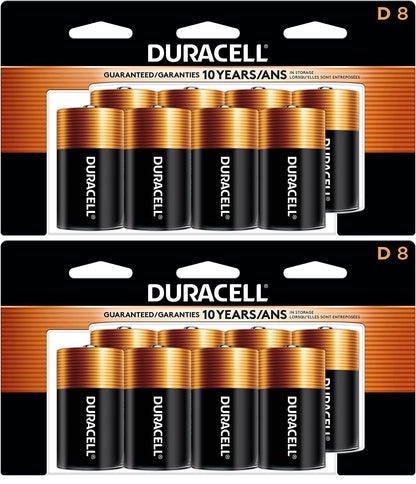 DuraPower D Batteries, 8 Pack