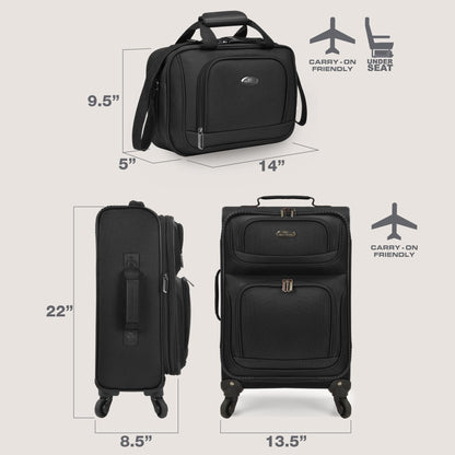 U.S. Traveler Rio Expandable Orange Carry-on