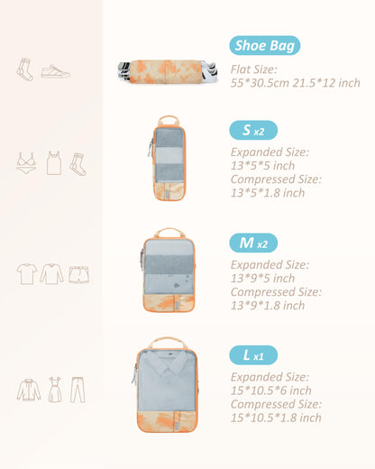 PackPro 6 Set Compression Cubes for Travel
