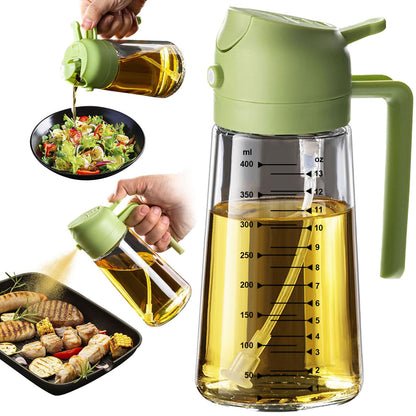 SprayMaster Duo: 16oz Olive Oil Dispenser - Black