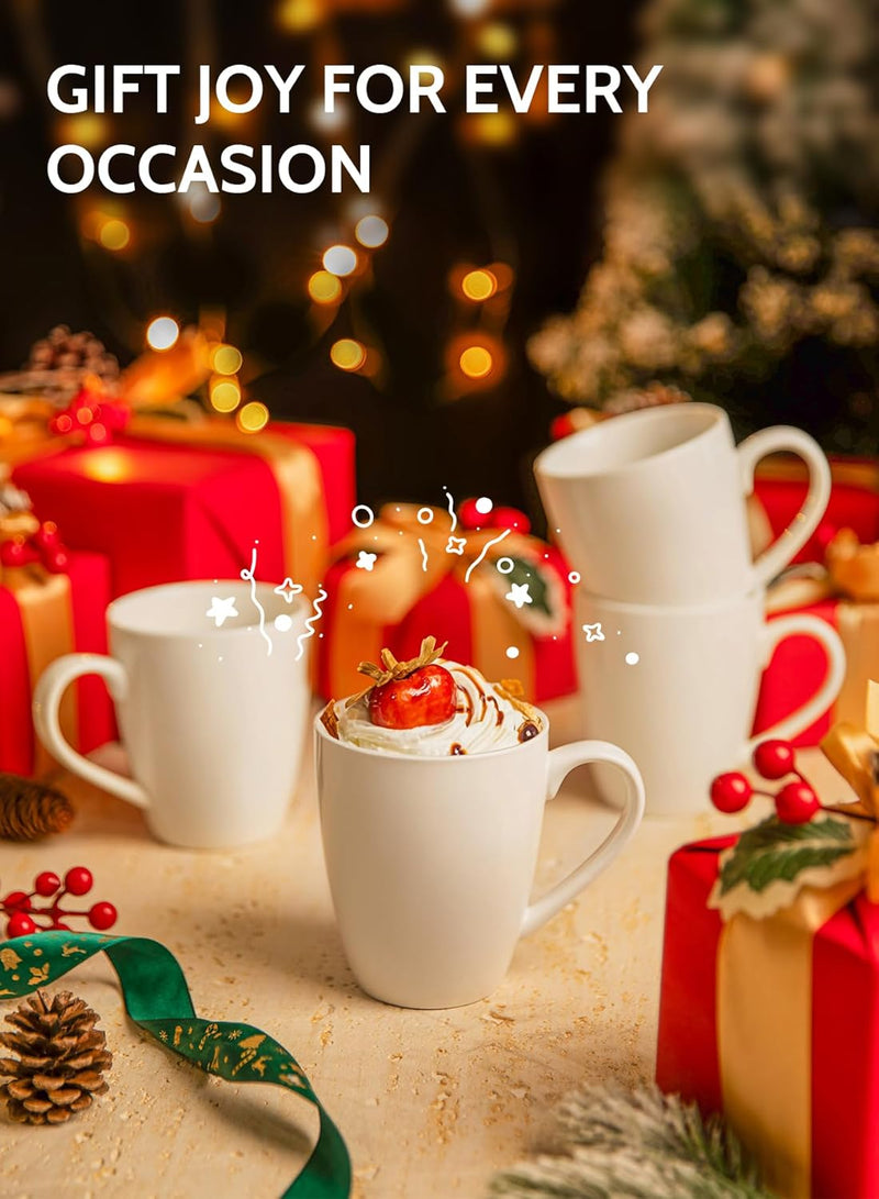 Sweese Porcelain Coffee Mugs - 16 Ounce - Set of 6, Cups for Latte, Hot Tea, Cappuccino, Mocha, Cocoa, White - Premium Mugs from Visit the Sweese Store - Just $39! Shop now at Handbags Specialist Headquarter