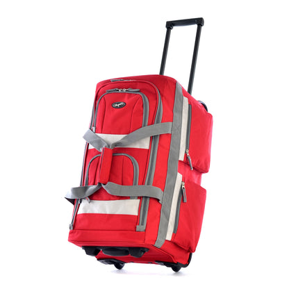 Olympia 22 Max Wheeled Duffel: 8-Pocket Water-Resist