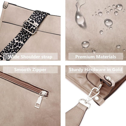AUYOCO Chic Vegan Leather Crossbody Bag with Strap
