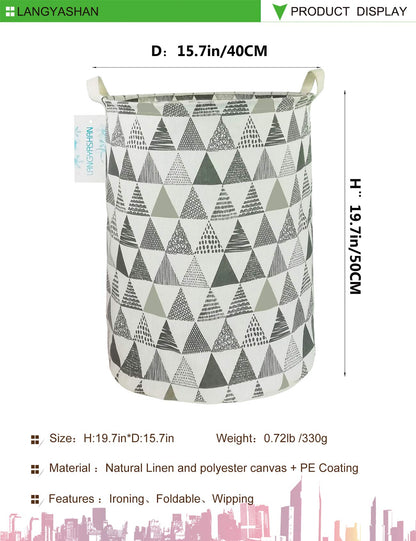 Collapsible Canvas Hamper by LANGYASHAN
