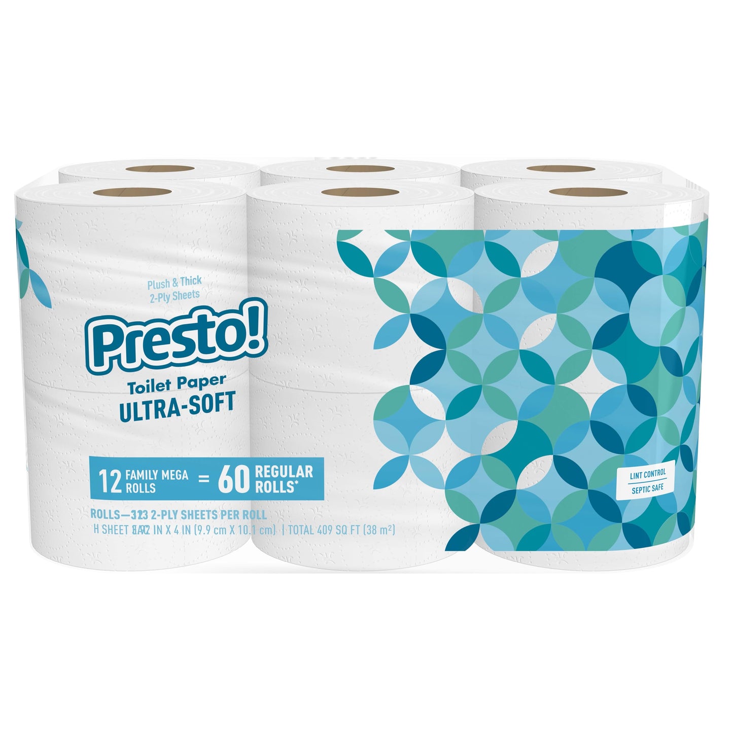Presto! Ultra-Soft 2-Ply Family Mega Rolls Pack