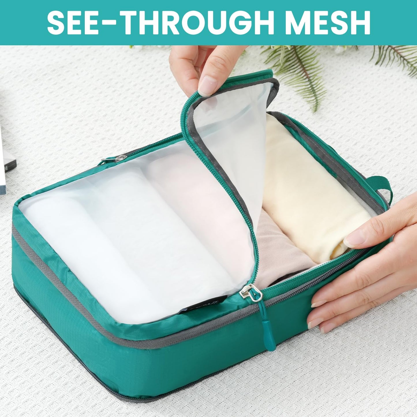 BAGAIL Travel Compression Cubes Set for Packing Ease