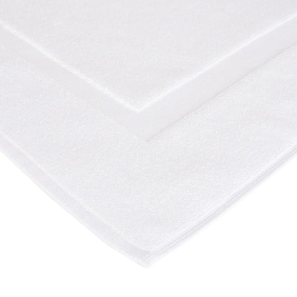 Soft Silver Banded Bath Rug Mat
