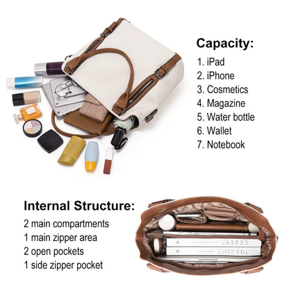 CLUCI Eco Luxe Vegan Leather Tote Bag
