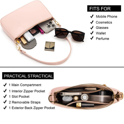 Retro Vegan Leather Shoulder Bag