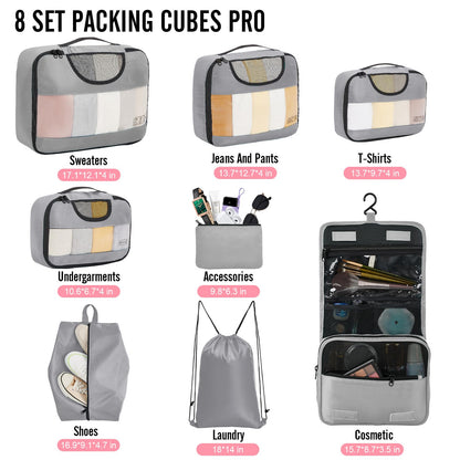 Veken Travel Cubes - 8 Piece Set