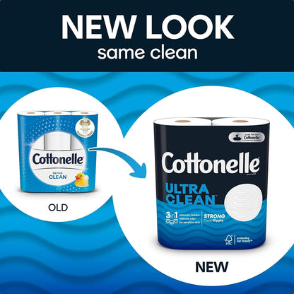 Cottonelle Ultra Clean Toilet Paper: 18 Mega Rolls (72 Regular Rolls), 284 Sheets Each