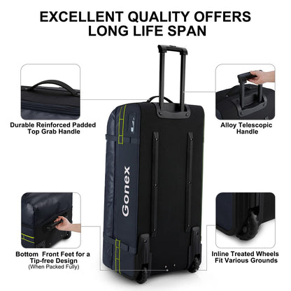 Gonex 70L Wheeled Duffle - Olive Green Travel Bag