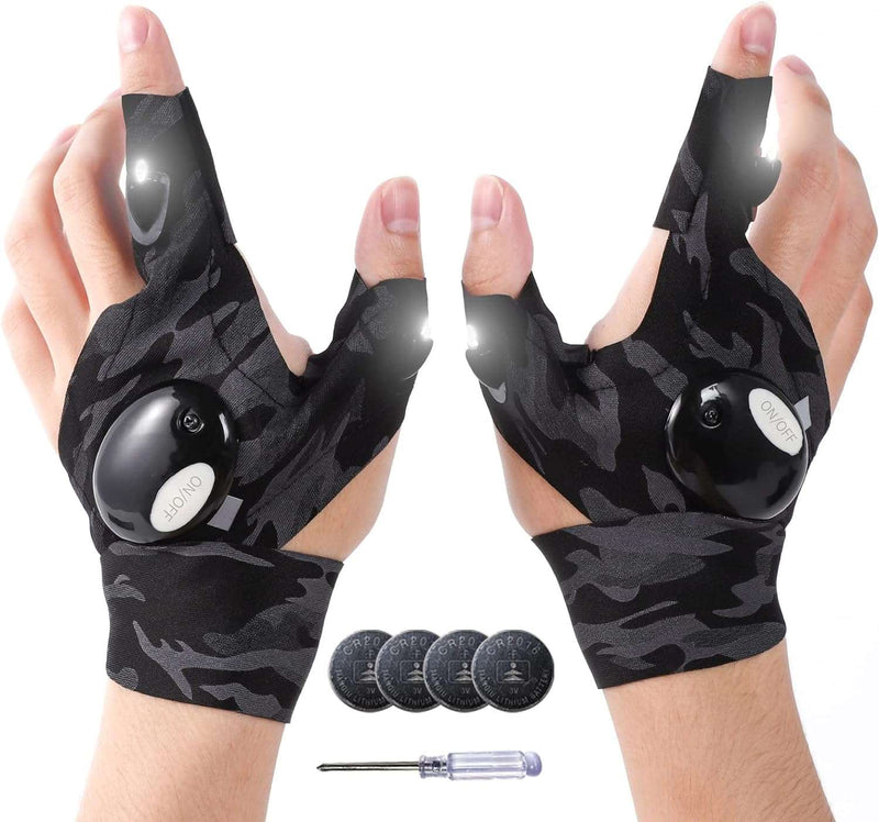 Mylivell LED Flashlight Gloves Stocking Stuffers Christmas Birthday Gifts for Men Dad Father Boyfriend Husband, Unique Cool Gadgets Tools for Repairing Fishing Camping for Him Who Have Everything - Premium Flashlights from Brand: Mylivell - Just $14.99! Shop now at Handbags Specialist Headquarter