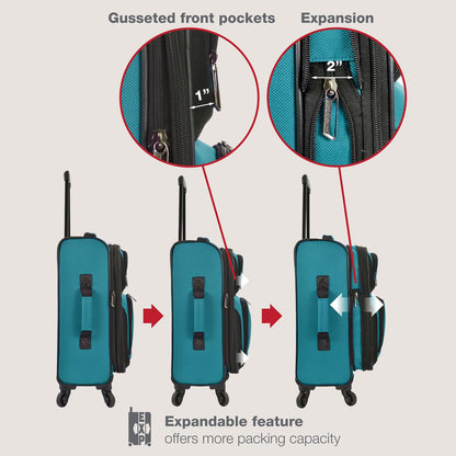 U.S. Traveler Rio Expandable Orange Carry-on