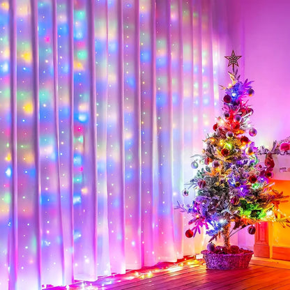 Minetom 300 LED Dimmable Fairy Curtain Lights