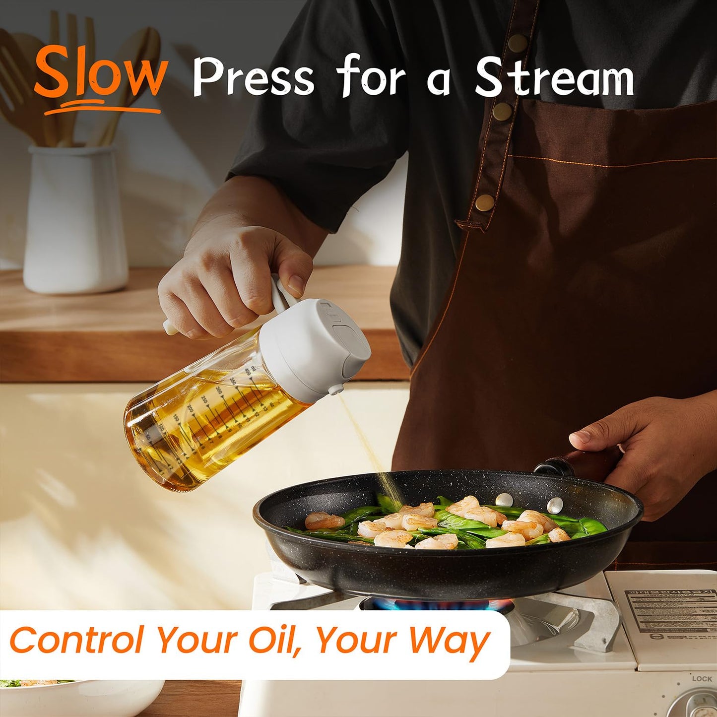 SprayMaster Duo: 16oz Olive Oil Dispenser - Black