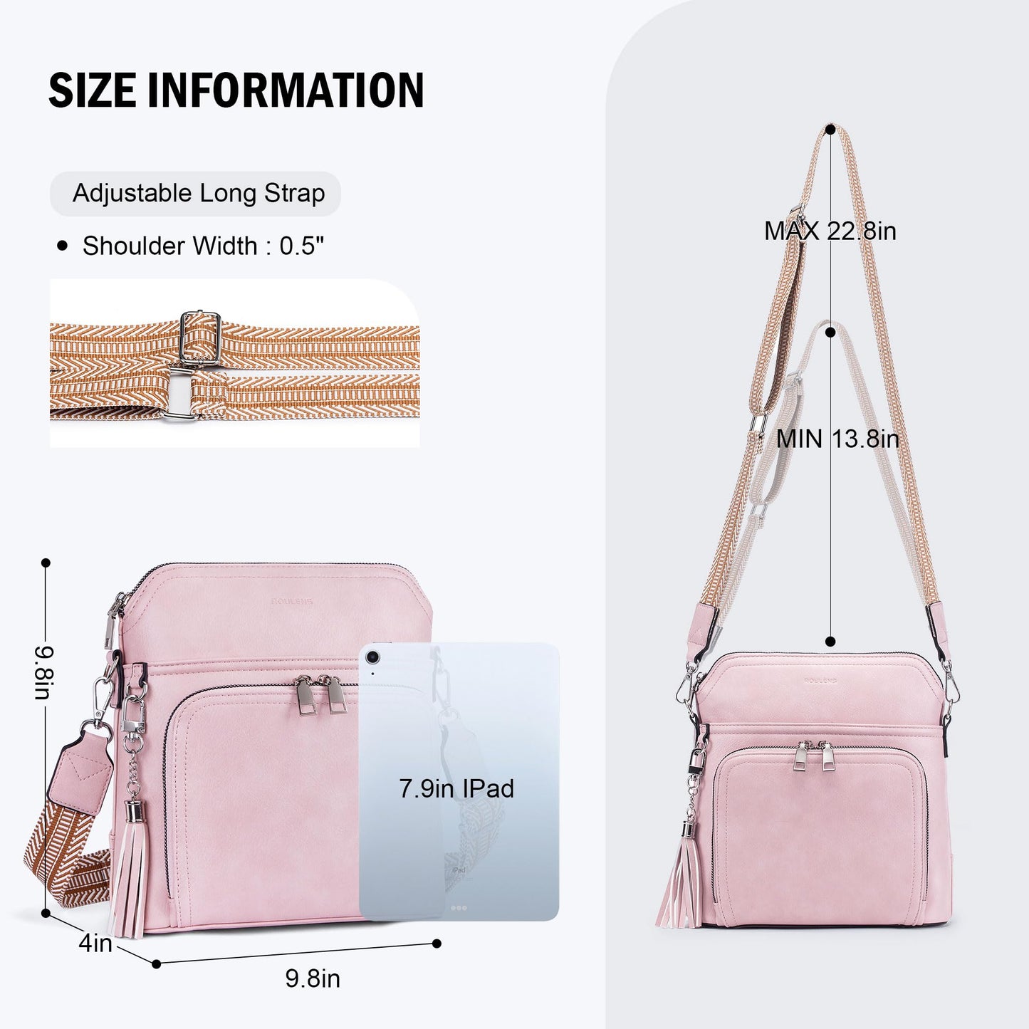 Tassel Charm Crossbody Bag for Women