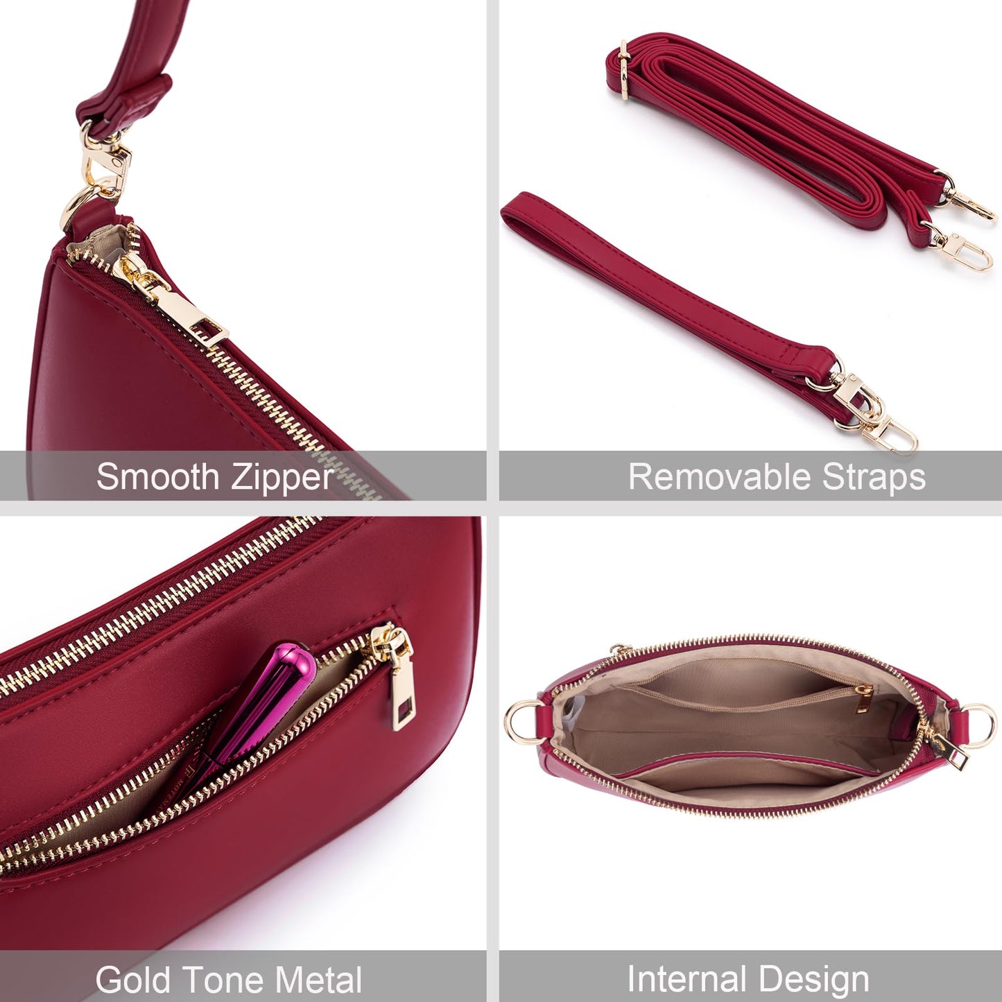 Retro Vegan Leather Shoulder Bag