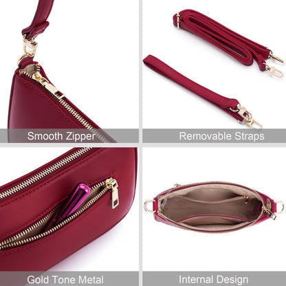 Retro Vegan Leather Shoulder Bag