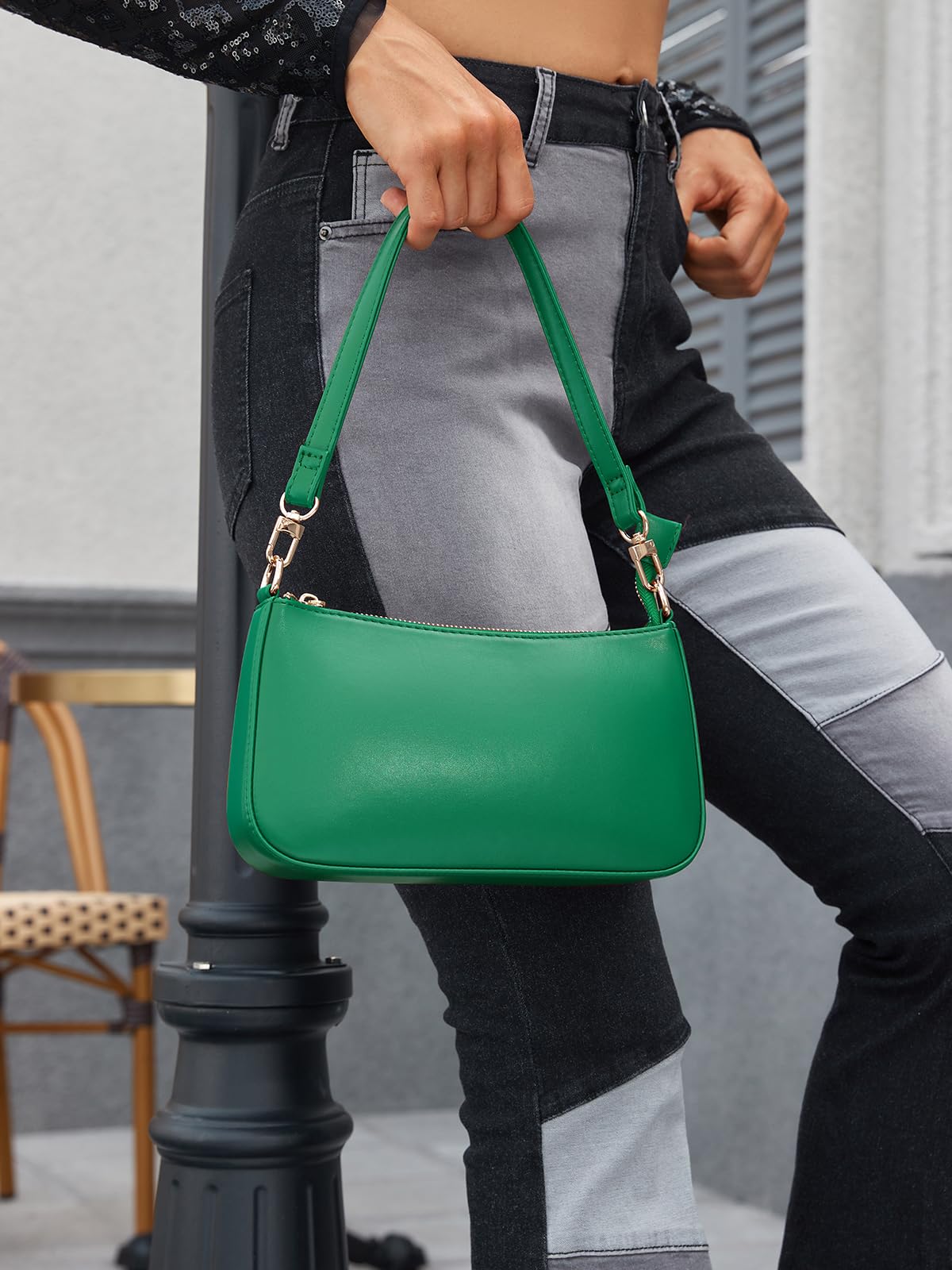 Retro Vegan Leather Shoulder Bag