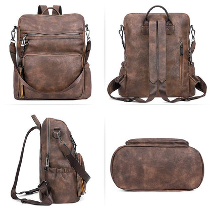 CLUCI Luxe Convertible Leather Backpack Purse