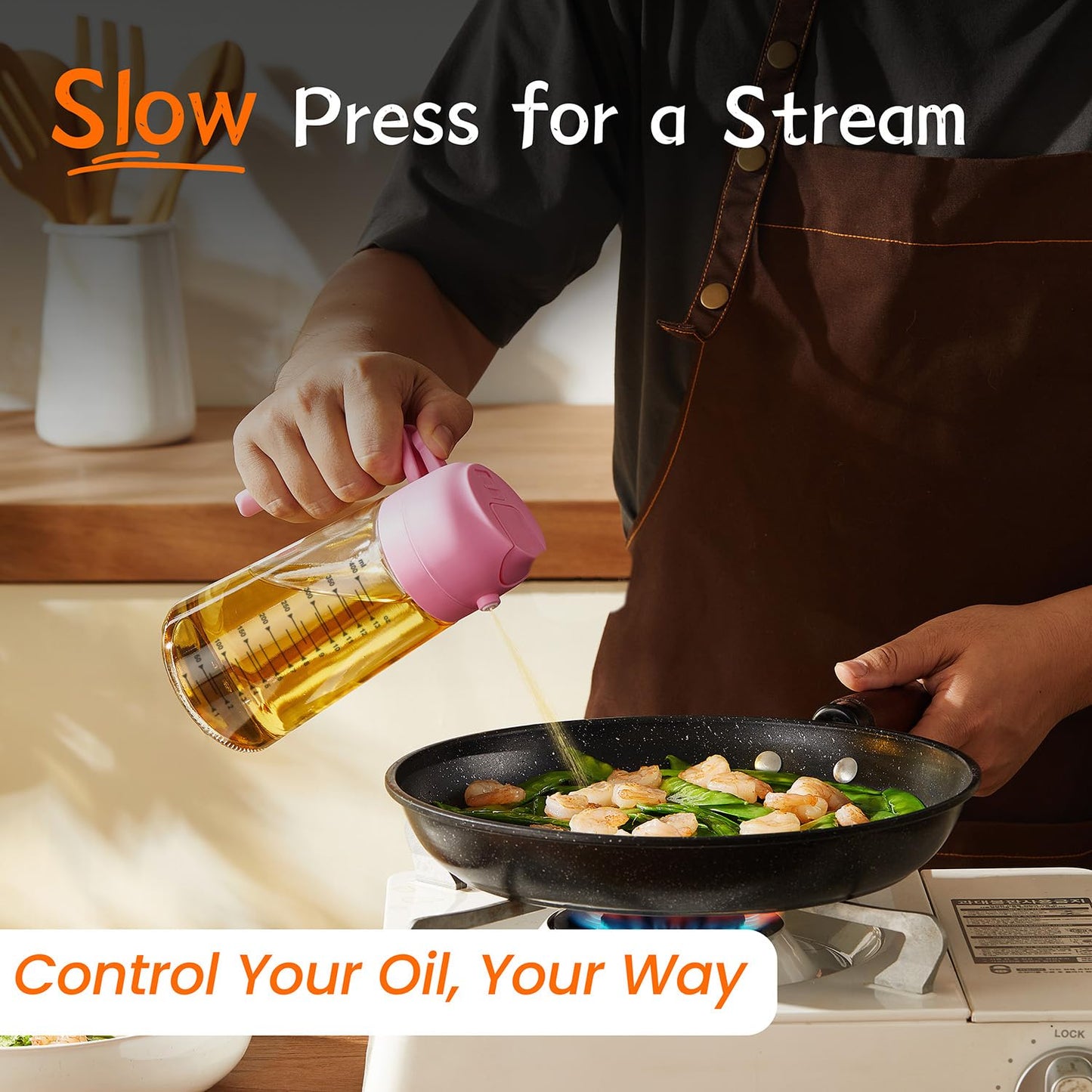 SprayMaster Duo: 16oz Olive Oil Dispenser - Black