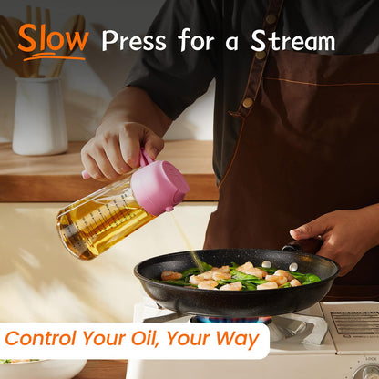 SprayMaster Duo: 16oz Olive Oil Dispenser - Black