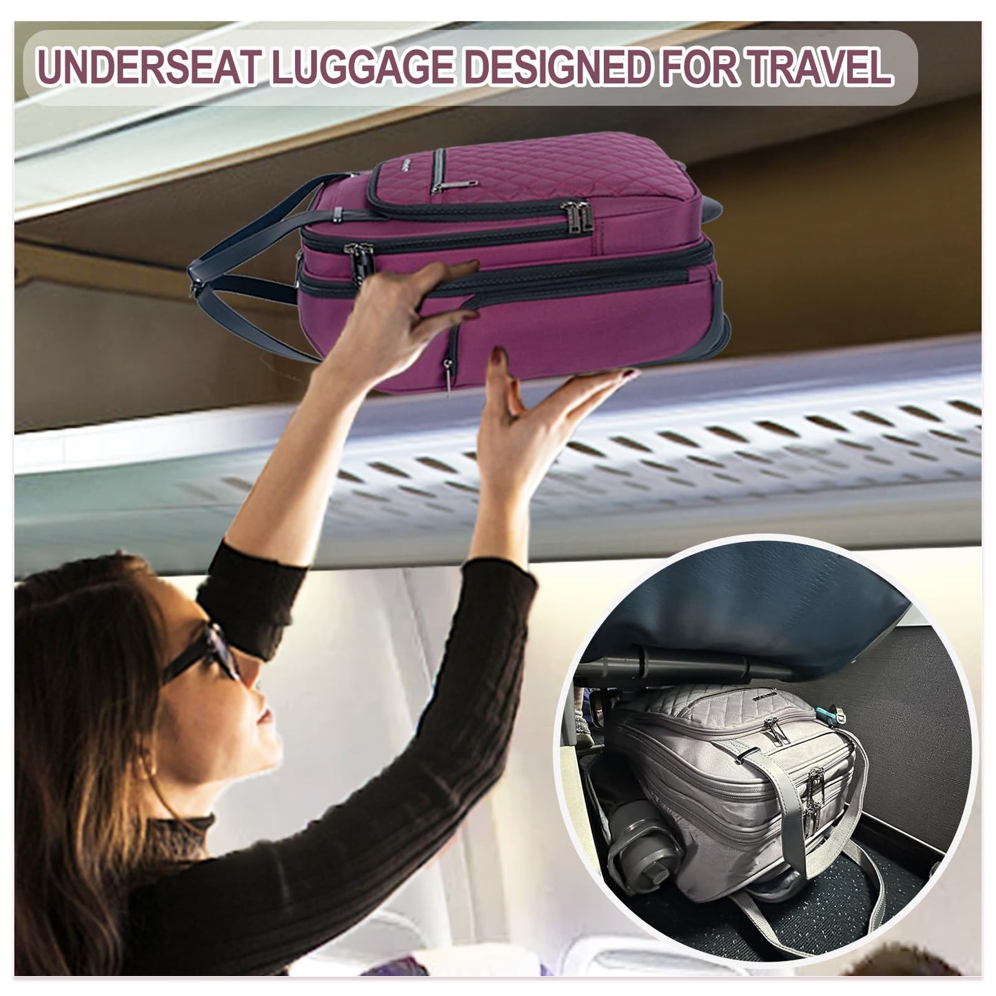 EMPSIGN 16 Wheeled Underseat Travel Bag