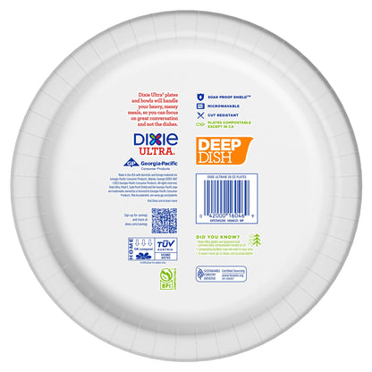 Dixie Ultra Max: Heavy Duty 40ct Deep Dish Plates