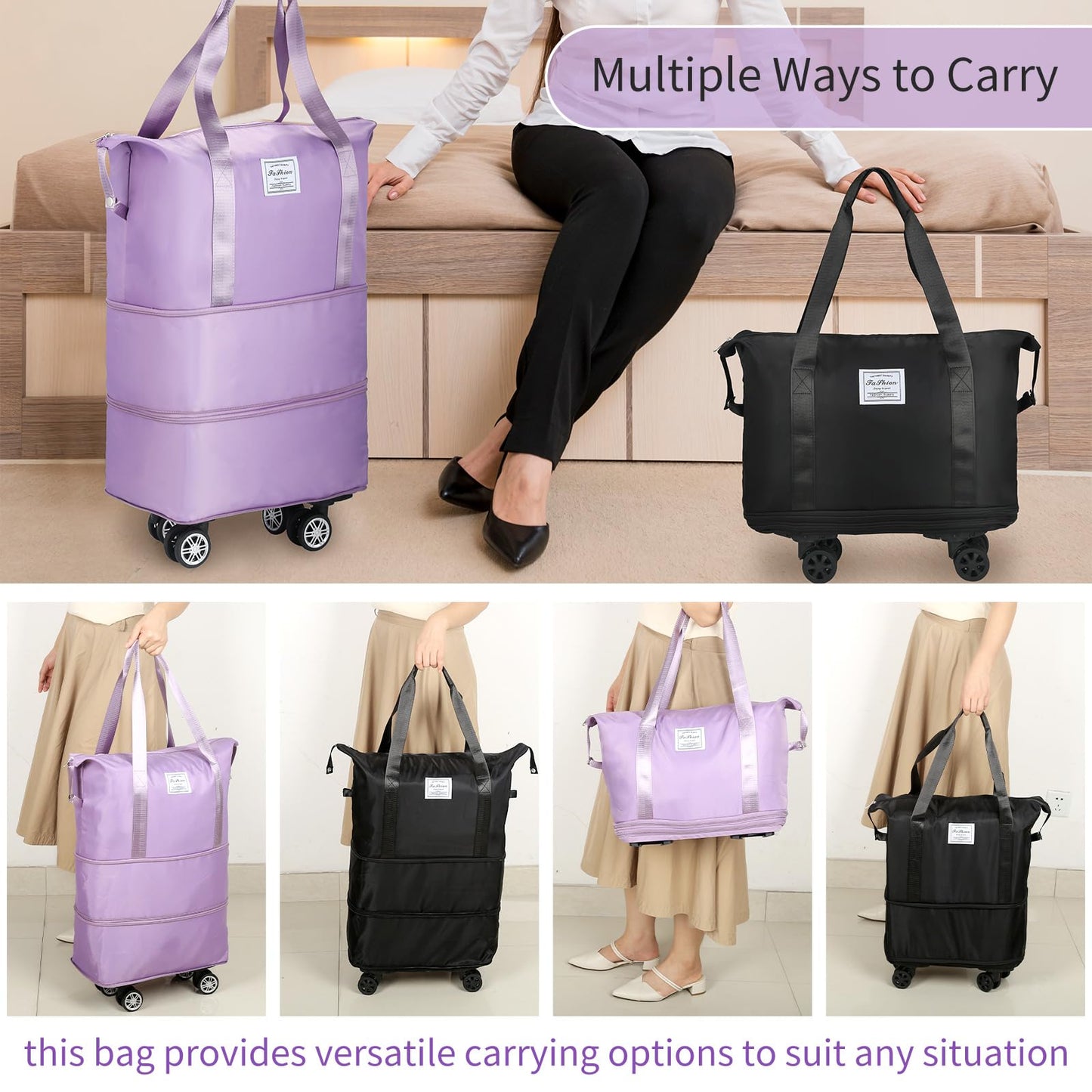 VoyagePro Expandable Wheeled Duffle Bag