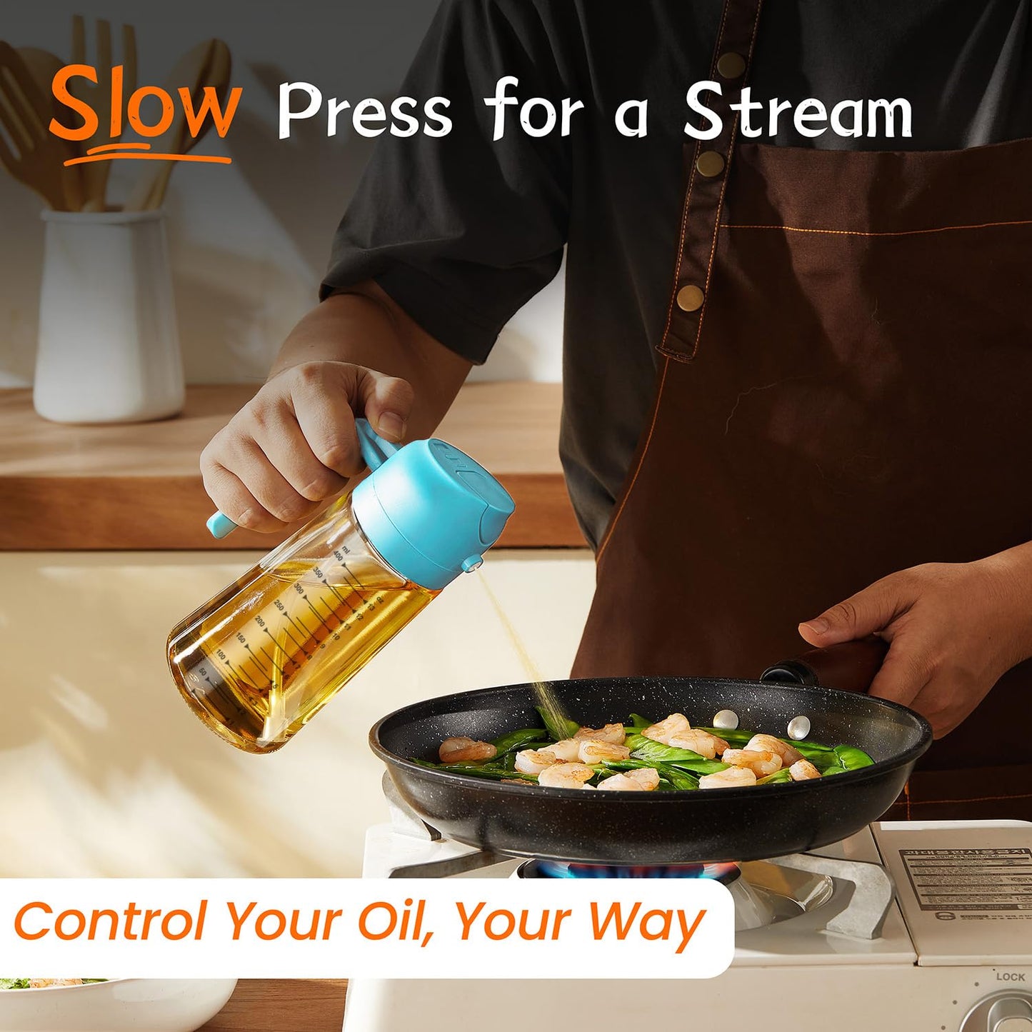 SprayMaster Duo: 16oz Olive Oil Dispenser - Black