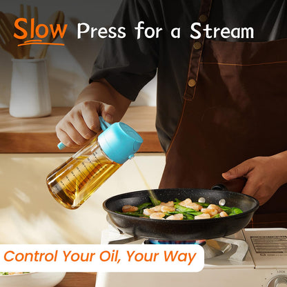 SprayMaster Duo: 16oz Olive Oil Dispenser - Black