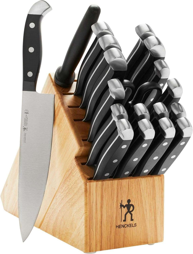 HENCKELS Premium Quality 12-Piece Knife Set with Block and Knife Sharpener, Razor-Sharp, German Engineered Knife Informed by over 100 Years of Masterful Knife Making, Dark Brown - Premium Cookware from Visit the HENCKELS Store - Just $114.99! Shop now at Handbags Specialist Headquarter