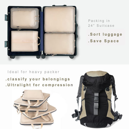 BAGAIL Travel Compression Cubes Set for Packing Ease