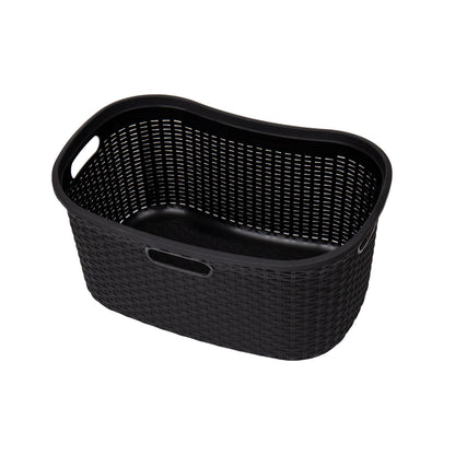 Ivory Wicker Mind Reader 40L Laundry Basket