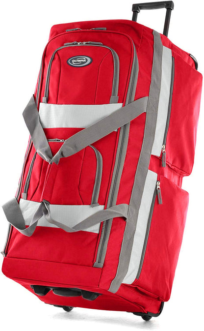 Olympia 22 Max Wheeled Duffel: 8-Pocket Water-Resist