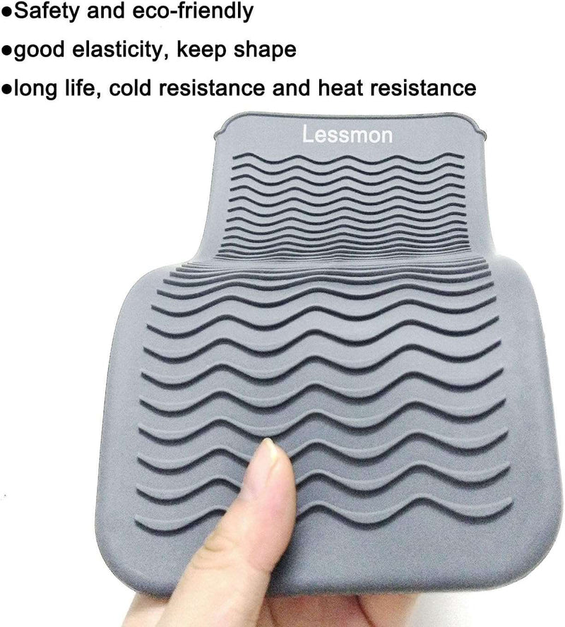 Heat Resistant Silicone Mat Pouch, Mat Cover for Curling Irons, Hair Straightener, Flat Irons and Other Hot Hair Tools, Height 11.5 & Width 6 Inches, Gray - Premium Hair Accessories from Brand: Lessmon - Just $10.99! Shop now at Handbags Specialist Headquarter