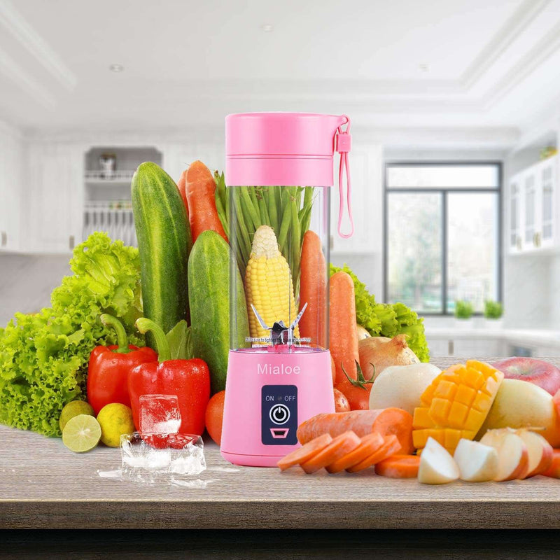 Portable Blender, Personal Size Eletric USB Juicer Cup, Fruit, Smoothie, Baby Food Mixing Machine Magnetic Secure Switch 14 oz (Pink) - Premium Kitchen Helpers from Visit the Mialoe Store - Just $31.99! Shop now at Handbags Specialist Headquarter