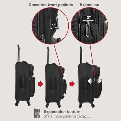 U.S. Traveler Rio Expandable Orange Carry-on
