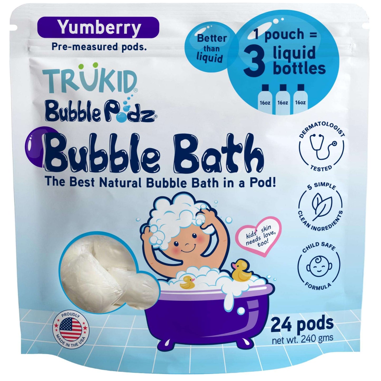 TruKid Bubble Podz: Gentle Lavender Bath Bombs